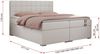 Boxspringbett, Doppelbett, Polsterbett mit Kopfstütze - CARMEN - 180x200cm - Weiß Kunstleder - H3 Bild 5