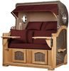 Strandkorb Komplettset - bene living - Ammersee Grande XL Teak - PE grau - Modell 550 - inkl. Liftersystem Bild 3