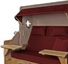 Strandkorb Komplettset - bene living - Ammersee Grande XL Teak - PE grau - Modell 550 - inkl. Liftersystem Bild 4