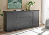 Sideboard Filmore in schwarz matt Landhaus 205 x 92 cm Bild 2
