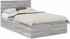 vidaXL Bettrahmen Graues Sonoma 135 x 190 cm Holzwerkstoff 3408681 Bild 2