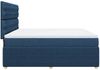 vidaXL Boxspringbett mit Matratze Blau 180x200 cm Stoff 3292148 Bild 5
