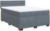 vidaXL Boxspringbett mit Matratze Dunkelgrau 140x200 cm Samt 3288643 Bild 3