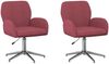 vidaXL Drehstühle 2 Stk. 54 x 58 x 90 cm Weinrot Stoff 3428298 Bild 2