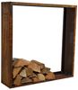 Kaminholzregal Brennholzregal Edelrost 100x100x25 cm Holzregal Rost Cortenstahl Bild 2