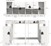 Waschmaschienenumbau Set (B/H/T: 190x195x60 cm) in weiß Nachbildung Bild 4