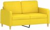 vidaXL 2-Sitzer-Sofa Hellgelb 120 cm Stoff 359475 Bild 2