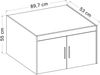 AX LIVING Schrankaufsatz Storicos 2T Eiche Sonoma 89,7x55x53 cm Modern Bild 2