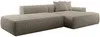 Vente-unique - ERYNEL Sofa SamtStoff Schokoladenbraun - B 156 cm x H 70 cm x L 305 cm Bild 4
