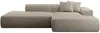 Vente-unique - ERYNEL Sofa SamtStoff Schokoladenbraun - B 156 cm x H 70 cm x L 305 cm Bild 3