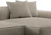 Vente-unique - ERYNEL Sofa SamtStoff Schokoladenbraun - B 156 cm x H 70 cm x L 305 cm Bild 5