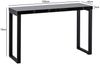 Konsolentisch Marmor-Optik Schwarz Hochglanz 120x40x76cm Metallbeine Flur Anrichte Bild 4