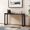 Konsolentisch Marmor-Optik Schwarz Hochglanz 120x40x76cm Metallbeine Flur Anrichte Bild 2