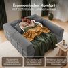 skølm 'Lofn' Modulares Sofa 4 Sitzer, 300x200 cm, Vollschaumcouch mit Metallgestell, Cord dunkelgrau, Schlafsofa vakuumverpackt, kein Aufbau erforderlich Bild 4