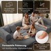 skølm 'Lofn' Modulares Sofa 4 Sitzer, 300x200 cm, Vollschaumcouch mit Metallgestell, Cord dunkelgrau, Schlafsofa vakuumverpackt, kein Aufbau erforderlich Bild 2