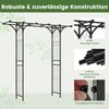Rosenbogen Metall Gartenbogen für Kletterpflanzen Torbogen Garten 200 x 52 x 206 cm Schwarz Bild 5