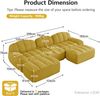 Ecksofa modular in Gelb mit tiefer Sitzfläche und Granulierter-Fleece-Bezug,79 x 228 x 165 cm Bild 5