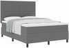 vidaXL Boxspringbett Hellgrau und Weiß 140 x 190 cm Cordstoff 3337555 Bild 3