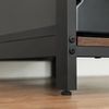 Songmics Vasagle Schreibtisch, mit 2 Ablagen auf der rechten oder linken Seite, Stahlgestell, Industrie-Design, vintagebraun-schwarz, 140 x 60 x 75 cm Bild 4