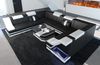 Mini Sofa Bianchi aus Leder - Kunstleder - schwarz-weiß - Links Bild 3