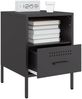 vidaXL Nachttische 2 Stk. Schwarz 36x39x50,5 cm Stahl 843055 Bild 4