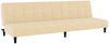 vidaXL Schlafsofa 2-Sitzer Creme Samt 375772 Bild 2