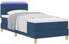 vidaXL LED Boxspringbett mit LED-Lichtleisten Blau 100 x 200 cm Stoff 3342498 Bild 3