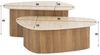 Couchtisch 2er-Set Joradis Keramik Travertin-Optik, modern dreieckig, beige, Säulengestell Bild 2