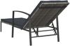 Sonnenliege, Gartenliege mit Auflage Poly Rattan Grau Bild 5