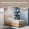 Best for Home Boxspringbett Einzelbett Trinity K-1 mit Bettkasten, Komfort Topper T30 (70x200 80x200 90x200 100x200 cm), Verschiedene Liefermöglichkeiten, TOP Preis-Leistungs-Verhältnis Bild 1