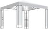 Gartenpavillon, Pavillon mit Doppeldach & LED-Lichterkette 3x3 m Weiß Bild 2
