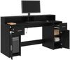vidaXL Schreibtisch Schwarze Eiche 160 x 55 x 91 cm Holzwerkstoff 3365615 Bild 3