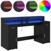 vidaXL Schreibtisch Schwarze Eiche 160 x 55 x 91 cm Holzwerkstoff 3365615 Bild 4