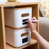 Kerhouze Aufbewahrungsbox Deckel Bambus Korb Stapelbar 26*17.8*15.5cm 6.5L Bild 3