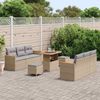 vidaXL Gartensofa-set mit Kissen 11 pcs Beige und Hellgrau Poly-Rattan 3364952 Bild 3