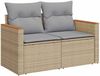 vidaXL Gartensofa-set mit Kissen 11 pcs Beige und Hellgrau Poly-Rattan 3364952 Bild 5