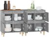 vidaXL Sideboards 2 Stk. Betongrau 60x35x70 cm Holzwerkstoff 3185755 Bild 5