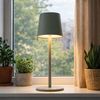 2er Set LED Tischleuchte, blassgrün, Akku, Touchdimmer, H 28 cm Bild 3