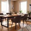 ALBATROS Esszimmerstühle 2er Set SILA, Braun - Modern und Stilvoll, bequemer Polsterstuhl - Eleganter Küchenstuhl, Stuhl Esszimmer oder Esstisch Stuhl im Retro-Look Stoff Bild 3