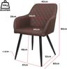ALBATROS Esszimmerstühle 2er Set SILA, Braun - Modern und Stilvoll, bequemer Polsterstuhl - Eleganter Küchenstuhl, Stuhl Esszimmer oder Esstisch Stuhl im Retro-Look Stoff Bild 4