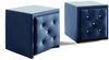 Nachttisch Nachtkonsole 2er Set SEVRA 50x50cm in Stoff Elisa Velvet Blau Bild 3