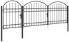 vidaXL Gartentor mit gewölbtem Oberteil Assen Grau 4 x 1,25 m Stahl 42008954 Bild 4