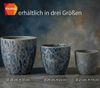 Keramik Blumentopf Eggpot Lava Blau Ø 38cm- Struktur Übertopf geschliffen Unikat Bild 5