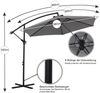 Ampelschirm Beige Kurbelschirm 300 cm Gartenschirm Sonnenschirm Balkonschirm Marktschirm Terrassenschirm 3 m Meter Aufklappbar Sonnenschutz Garten Bild 5