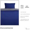 Microfaser Wende-Bettwäsche mit Reißverschluss, für Einzel- und Doppelbett 155 x 220 cm + 80 x 80 cm Bild 4