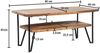 Couchtisch 90x50x40cm Sheesham Massivholz Metall Industrial mit Stauraum Bild 4