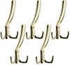 SO-TECH® Garderobenhaken JASMIN, Lochabstand 32 mm (5 St), groß (H x B x T: 143 x 76 x 67 mm), Messingoptik Bild 2