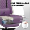 GTPLAYER Gaming-Stuhl Ergonomischer Gaming Sessel Schreibtischstuhl aus Stoff/Kunstleder (Pacekung), Federsitzkissen mit Fußstütze Bild 2