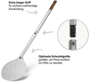 BURNHARD® Pizzawender Pizza Turning Peel rund, Aluminium-Schaufel perforiert mit Akazienholz-Griff & Steckmechanismus, temperaturbeständig für Pizzaofen – 95 cm x 18 cm x 1,6 cm - Silber - #944652_1 Bild 5