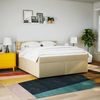 vidaXL Boxspringbett mit Matratze Creme 180x200 cm Stoff 3288286 Bild 4